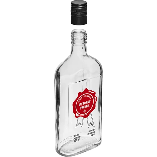 Sticlă 500 ml cu capac cu filet, inscripție „Wyborny Trunek”, 1 bucată. - 3