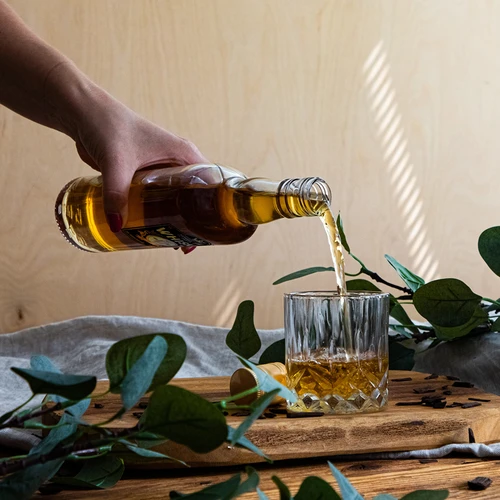 Sticlă 0,5 L cu capac și imprimare în 2 culori Whisky - 4 buc. - 10