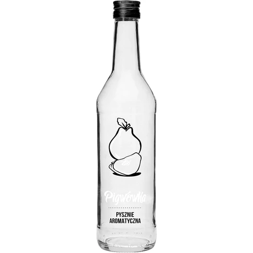 Sticlă 0,5 L cu capac și imprimare Lichior de Gutui - 4 buc. - 5