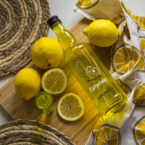 Sticlă 0,5 L cu capac și imprimare Limonadă 4 buc - 8