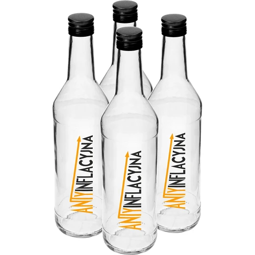 Sticlă 0,5 L cu capac și imprimeu Antiinflaționar - 4 buc. - 2