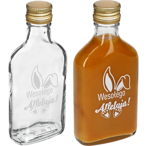 Sticlă 200ml cu capac, imprimare URECHI DE IEPURE 6buc - 4