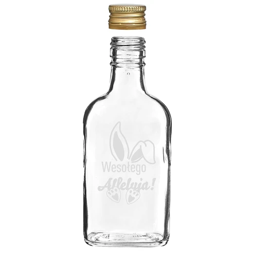 Sticlă 200ml cu capac, imprimare URECHI DE IEPURE 6buc - 5