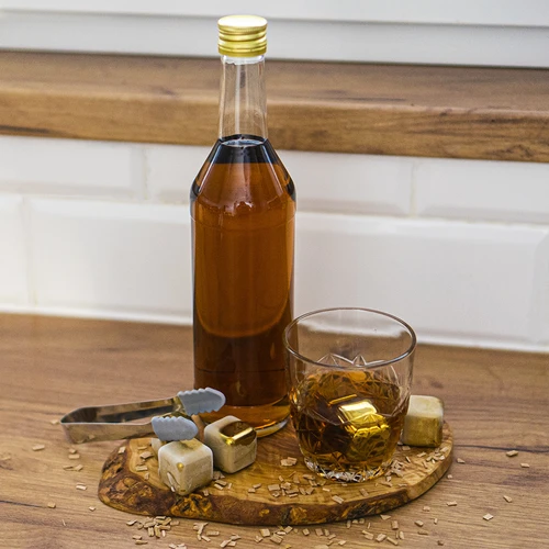 Sticlă 500 ml pentru vodcă simplă cu capace - 8 buc. - 8