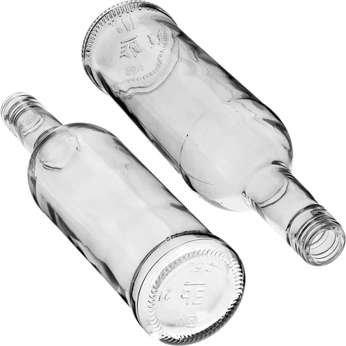 Sticlă 500 ml Subțire, cu capac negru, pentru vodcă, 6 buc. - 6