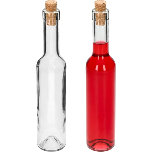 Sticlă BELISSIMO 250 ml, cu dop din plută naturală, 1 buc. - 2