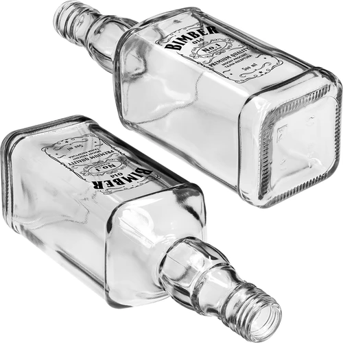 Sticlă Daniels 500 ml cu capac cu filet, imprimeu „Bimber OLD”, 1 bucată - 5