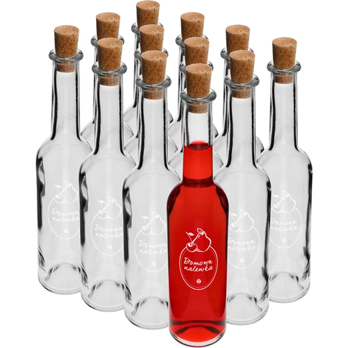 Sticlă de 350 ml cu dop, imprimare Lichior de casă - 5