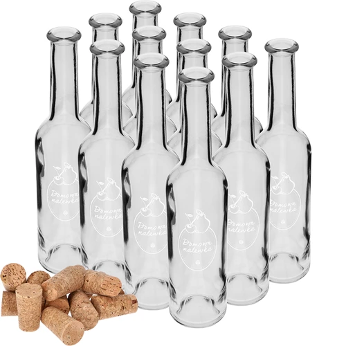 Sticlă de 350 ml cu dop, imprimare Lichior de casă - 4