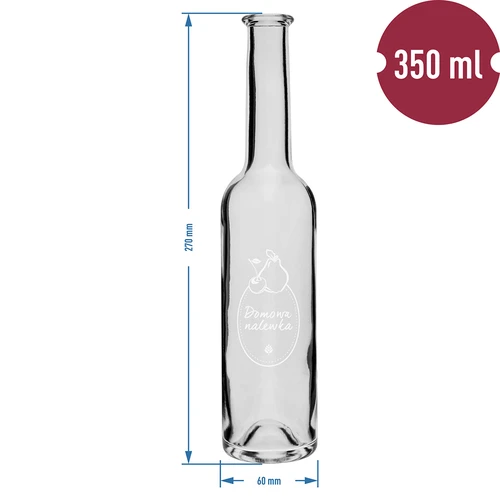Sticlă de 350 ml cu dop, imprimare Lichior de casă - 8