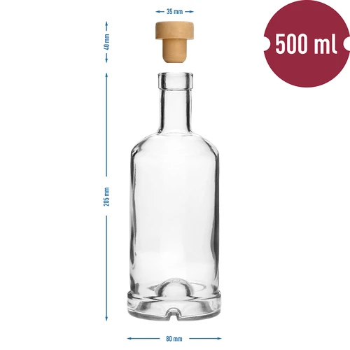 Sticlă de Birou 0,5 L cu dop - 6