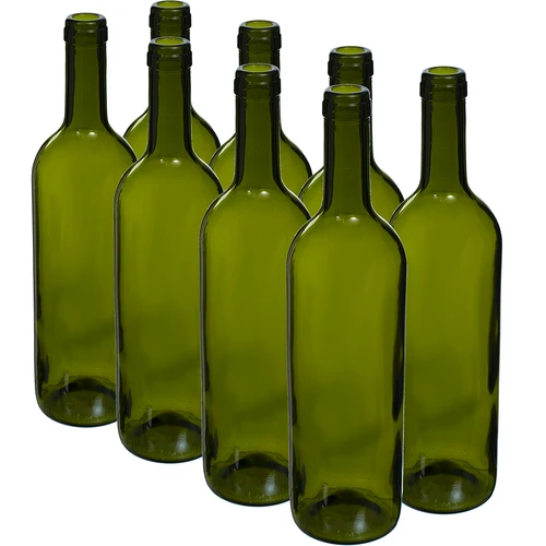 Sticlă de vin verde măsliniu 0,75 L - pachet de 8 buc.