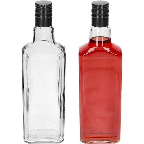 Sticlă decorativă TYNKTURA 0,5 L, cu capac cu filet negru, lung, fi 28 mm, 1 bucată - 3