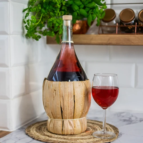 Sticlă Fiasco 2000 pentru vin în împletitură - 2 l - 3