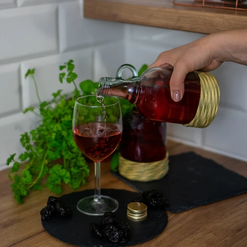 Sticlă Gallone 0,5 L cu împletitură, cu capac - 5