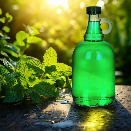 Sticlă Gallone 1L fără împletitură, cu capac - 5