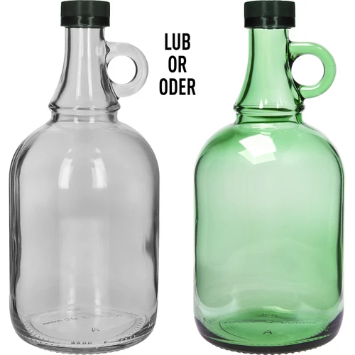 Sticlă Gallone 1L fără împletitură, cu capac - 3