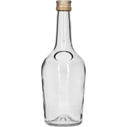Sticlă GLORIA 0,5 L, cu capac filetat auriu fi 28, 1 buc.