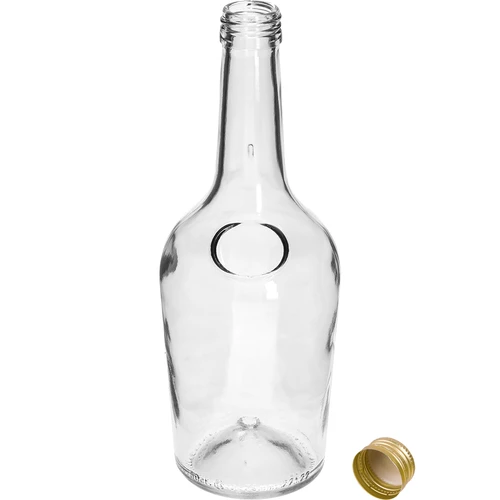 Sticlă GLORIA 0,5 L, cu capac filetat auriu fi 28, 1 buc. - 2