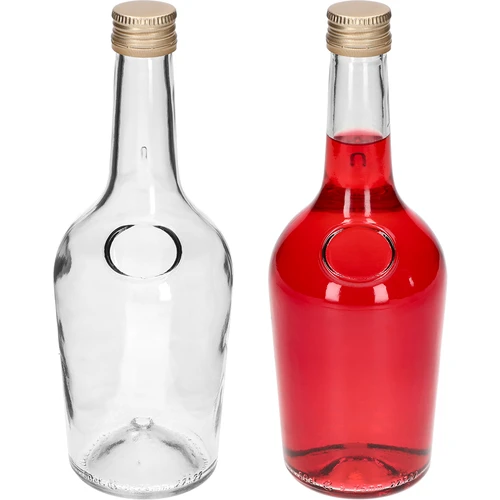 Sticlă GLORIA 0,5 L, cu capac filetat auriu fi 28, 1 buc. - 3