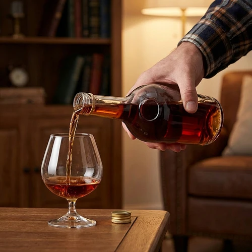 Sticlă GLORIA 0,5 L, cu capac filetat auriu fi 28, 1 buc. - 7