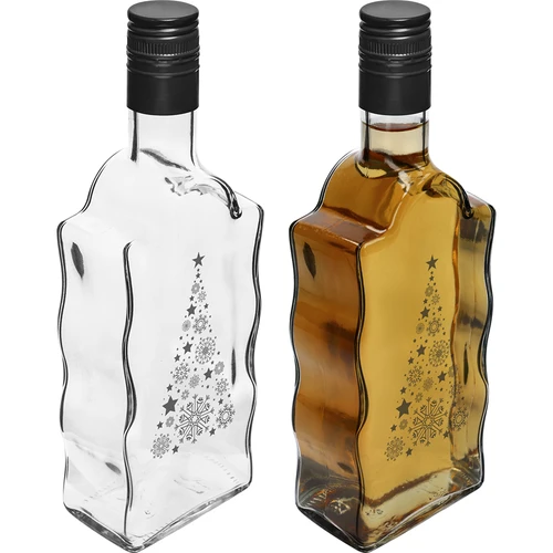Sticlă Klasztorna 0,5 L cu capac cu filet negru și imprimeu Brad - 3