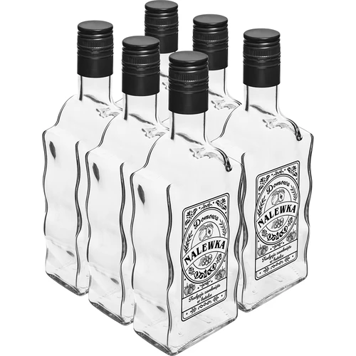 Sticlă Klasztorna 500 ml cu capac filetat, inscripție „Nalewka”, 1 buc. - 4