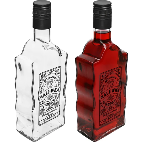 Sticlă Klasztorna 500 ml cu capac filetat, inscripție „Nalewka”, 1 buc. - 3