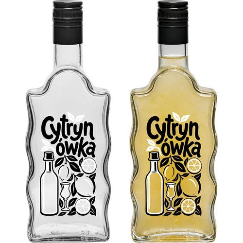 Sticlă Klasztorna 500 ml cu capac înfiletabil și inscripția „Cytrynówka”, model 1 - 3