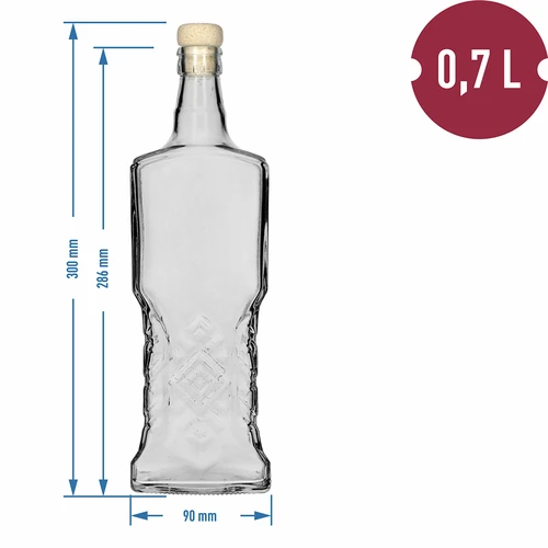 Sticlă Kredensowa 700ml cu dop - 5