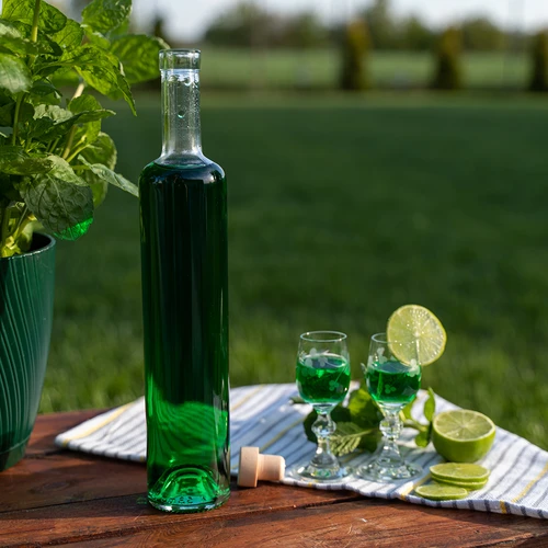 Sticlă Marina cu dop, albă 0,5 L - 5