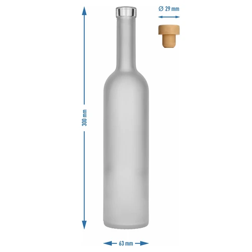 Sticlă „Înghețată” 0,5 L cu dop, 1 buc. - 5