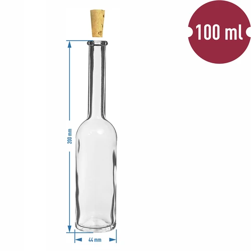 Sticlă pentru lichior 100 ml 6 buc. + 6 dopuri - 8