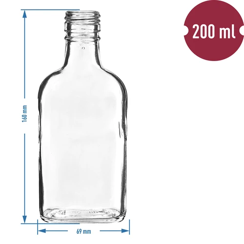Sticlă pentru lichioruri ploscă 200 ml - 10 buc. - 4