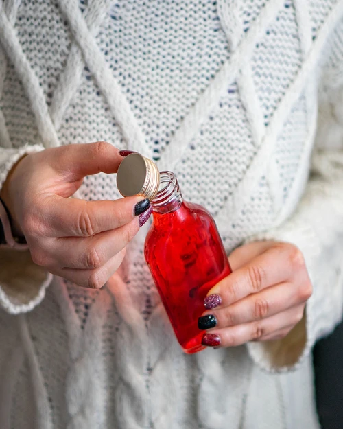 Sticlă pentru lichioruri ploscuță 100 ml + capac 8 buc. - 4