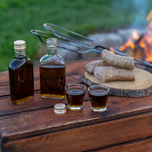 Sticlă pentru lichioruri tip ploscă 100 ml 10 buc. - 6