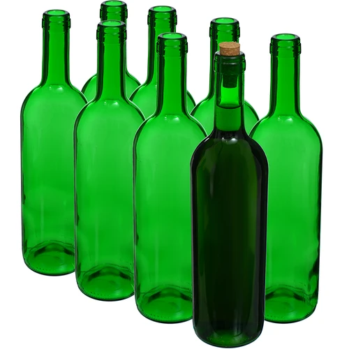 Sticlă pentru vin 0,75 L verde - pachet de 8 buc. - 2