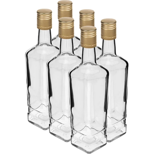 Sticlă Principală 500 ml cu capac, 6 buc.