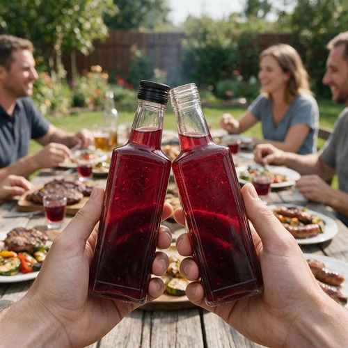 Sticlă Receptura 250 ml, cu capac negru, 1 buc. - 8