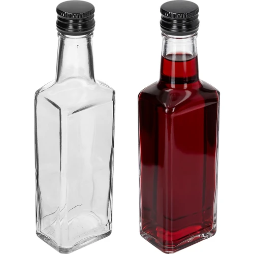Sticlă Receptura 250 ml, cu capac negru, 1 buc. - 4