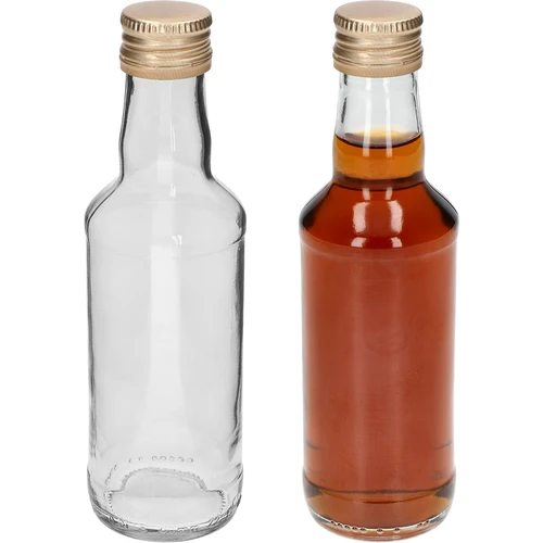 Sticlă clasică pentru băuturi spirtoase 200 ml, cu capac auriu fi 28, 1 buc. - 3