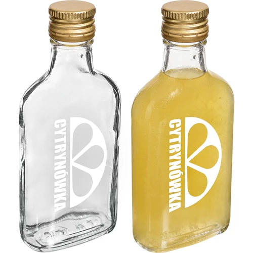 Sticlă tip ploscă 200 ml cu capac și inscripție „Cytrynówka”, model 2 - 3