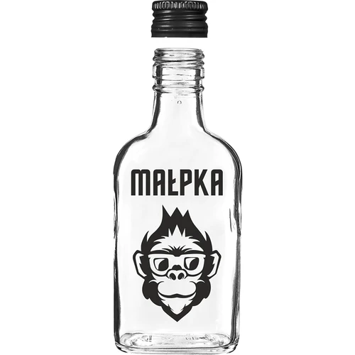 Sticlă ploscuță 200 ml cu capac, imprimeu „Maimuțică”, 1 buc. - 3