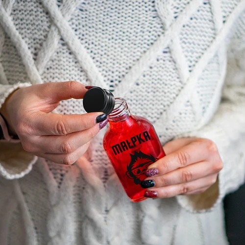 Sticlă ploscuță 200 ml cu capac, imprimeu „Maimuțică”, 1 buc. - 5