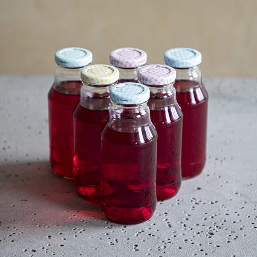 Sticlă TO pentru suc 330 ml cu capac fi 43 - 6 buc. - 6