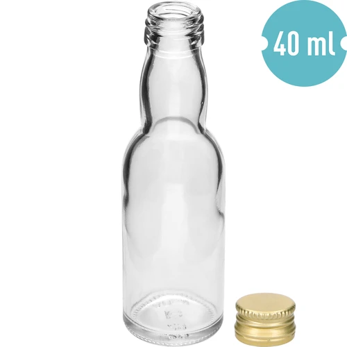 Sticlă „Maluch” cu capac auriu, 40 ml, 10 buc. - 6