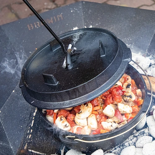 Suport/cârlig pentru capacul oalei sau cazanului din fontă - 6