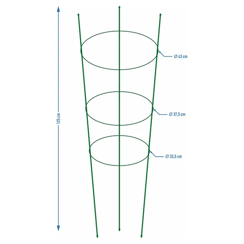 Suport inelar pentru plante 3 inele 1,2m - 2