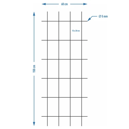 Suport pentru plante - grilaj (150cm x 60cm) 3 bucăți - 7