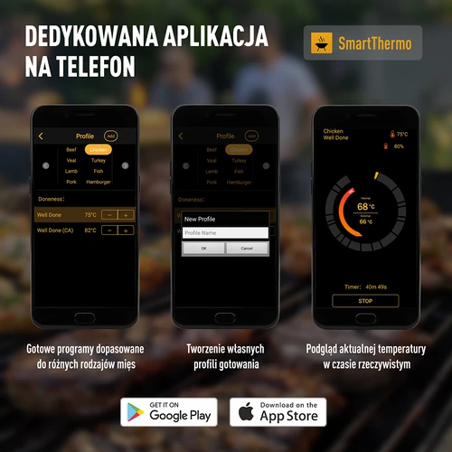 Termometru culinar cu sondă wireless Bluetooth - 12